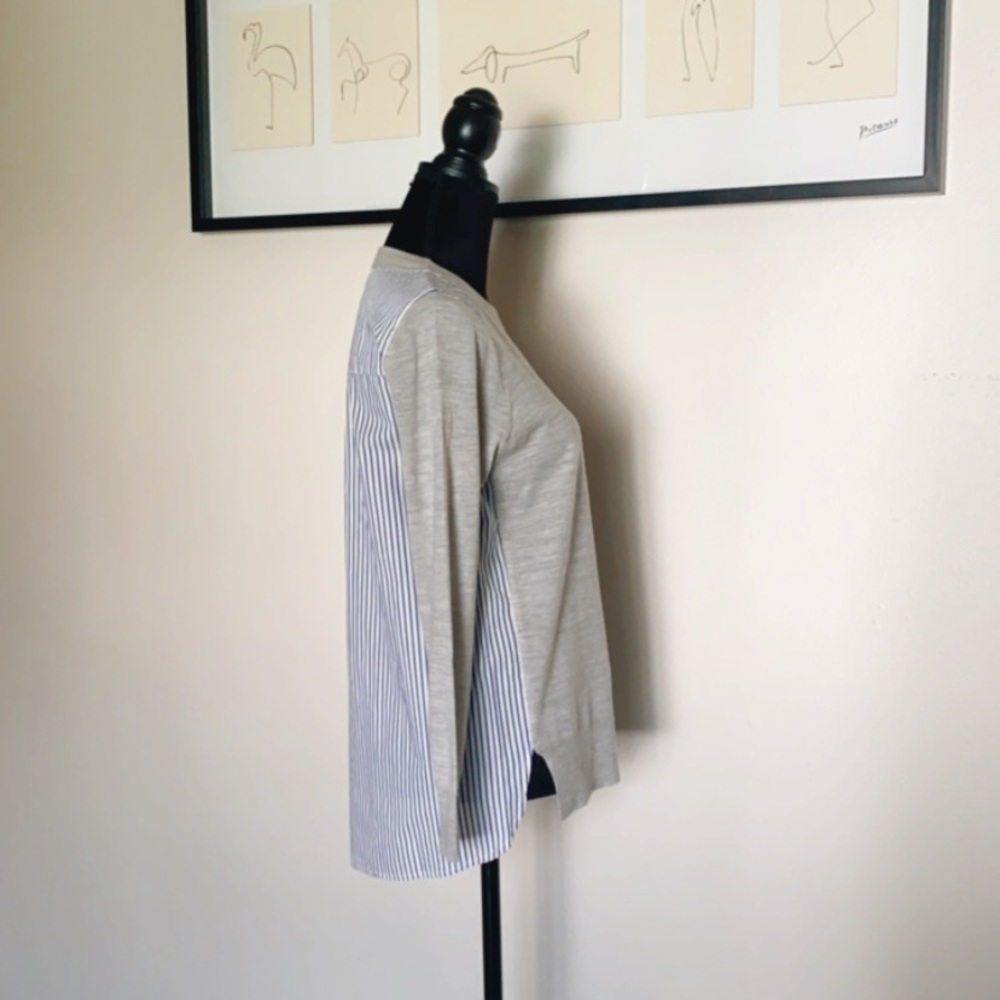 J. Crew Mixed Media Striped Merino wool sweater - Picture 7 of 9